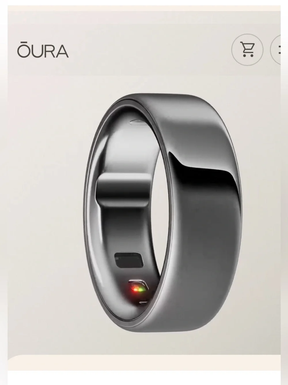 Oura Ring 4 Silver Size 8